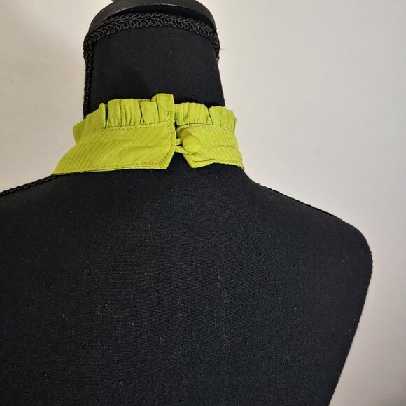 Line and Dot Women's Halter Top Medium Green - Picture 4 of 8